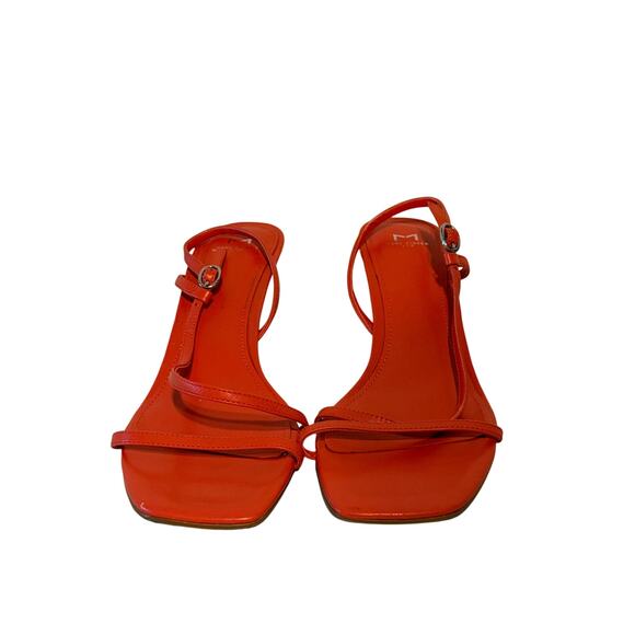 Marc Fisher Schutz Heloise Sandal Kitten Heels Womens Sz 9.5 Orange Y2K Resort - Picture 3 of 12